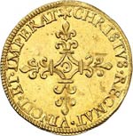Charles IX (1560-1574). Ecu d’or au soleil ... 