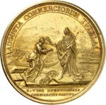 Louis XV (1715-1774). Médaille en or non ... 