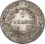 Consulat (1799-1804). 1 franc an 12 U, ... 