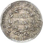 Consulat (1799-1804). Demi franc an 12 L, ... 