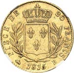 Louis XVIII (1814-1824). 20 francs 1815 B, ... 