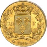 Louis XVIII (1814-1824). 20 francs 1816 A, ... 