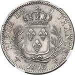 Louis XVIII (1814-1824). 5 francs 1815 W, ... 