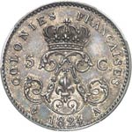 Louis XVIII (1814-1824). 5 centimes 1824, ... 