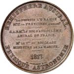 Louis XVIII (1814-1824). Médaille en bronze ... 