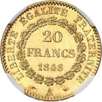 IIe République (1848-1852). 20 francs 1848 ... 