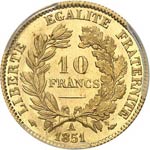 IIe République (1848-1952). 10 francs or ... 