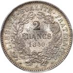 II République (1848-1852). 2 francs 1849 A, ... 