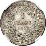 IIe République (1848-1852). 1 franc 1849 K, ... 