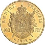 Napoléon III (1852-1870). 100 francs or ... 