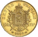 Napoléon III (1852-1870). 100 francs 1868 ... 