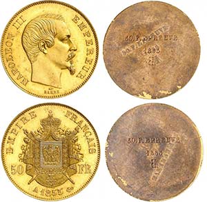 Napoléon III (1852-1870). 50 francs ... 