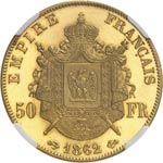 Napoléon III (1852-1870). 50 francs ... 