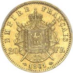 Napoléon III (1852-1870). 20 francs 1861 E, ... 