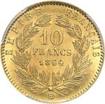 Napoléon III (1852-1870). 10 francs 1864 ... 