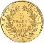 Napoléon III (1852-1870). 5 francs or petit ... 