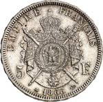 Napoléon III (1852-1870). 5 francs 1866 A, ... 