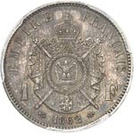 Napoléon III (1852-1870). 1 franc 1862 E, ... 