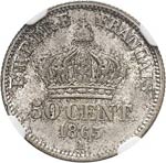 Napoléon III (1852-1870). 50 centimes 1865, ... 