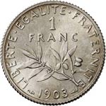 IIIe République (1870-1940). 1 franc 1903. ... 