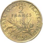 Ve République (1958 à nos jours). 2 francs ... 