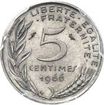Ve République 1958-à nos jours. 5 centimes ... 