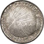 République. 8 reales 1847, NG. Av. Arbre, ... 
