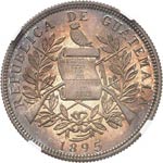 République. 4 reales 1895 H, Heaton. Av. ... 