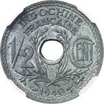 ½ cent zinc 1940. Av. Bonnet phrygien ... 