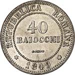 Seconde République Romaine. 40 baiocchi ... 