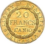Gaule Subalpine (1800-1802). 20 francs ... 