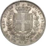 Victor Emmanuel II (1849-1861). 5 lire 1850, ... 