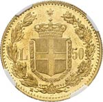 Umberto Ier (1878-1900). 50 lire 1891 R, ... 