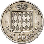 Rainier III (1949-2005). 100 francs 1956, ... 
