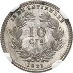 République. 10 centavos 1880 H, Heaton, ... 