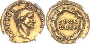 Galba (68-69). Aureus 68-69, Rome.Av. IMP ... 