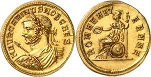 Carin (282-285). Aureus 282-283, Siscia.Av. ... 