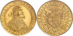 Ferdinand III (1637-1657). 10 ducats 1645, ... 
