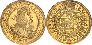 Léopold Ier (1657-1705). 5 ducats 1669, ... 
