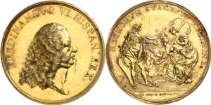 Ferdinand VI (1746-1759). Médaille d’or ... 