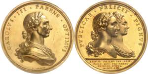 Charles III (1759-1788). Médaille d’Or, ... 