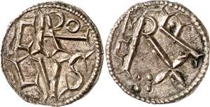 Charlemagne (768-814). Denier ND (781-794), ... 