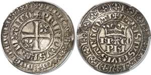 Philippe VI (1328-1350). Gros parisis ND ... 