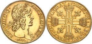 Louis XIII (1610-1643). Huit louis d’or à ... 