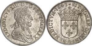 Louis XIII (1610-1643). Demi-écu, 3e type ... 