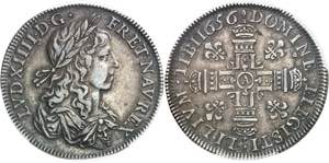 Louis XIV (1643-1715). Lis d’argent 1656, ... 
