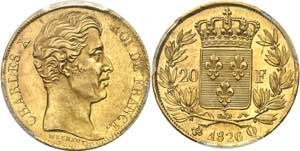 Charles X (1824-1830). 20 francs 1826, Q, ... 