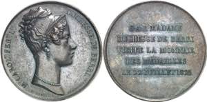 Charles X (1824-1830). Médaille, visite de ... 