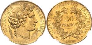IIe République (1848-1852). 20 francs ... 