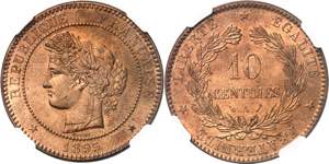 IIIe République (1870-1940). 10 centimes ... 